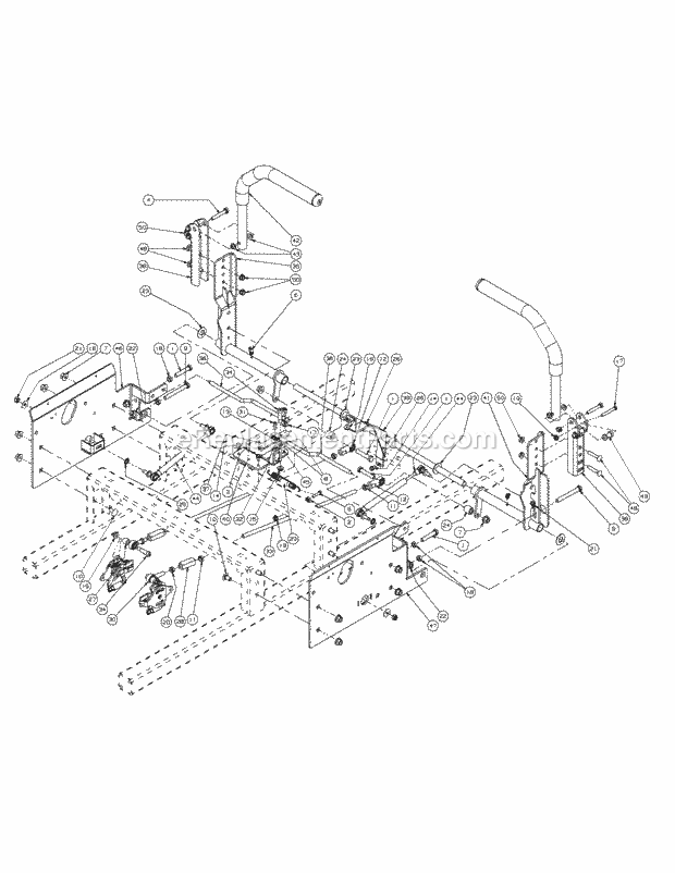 Control Assembly Diagram and Parts List for M48-KH 53AH8CT2050 Cub Cadet Sprayer